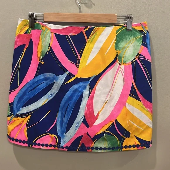 Crown & Ivy Tropical Colorful Pull On Skort - Picture 5 of 8